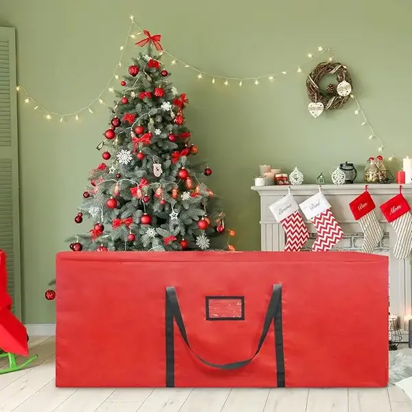 Christmas Tree Storage Bag - Fits Up to 7.5 ft Holiday Xmas Disassembled Trees with Durable Reinforced Handles & Dual Zipper ...