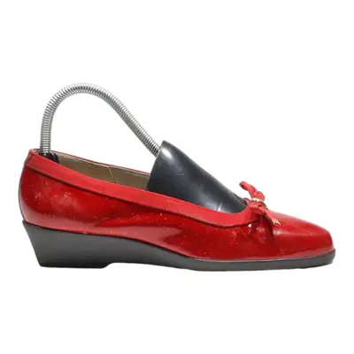 BALLY Ballet Shoes Red Synthetic Womens UK 5.5