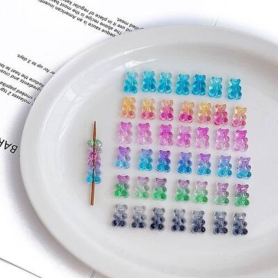 Transparent Gradient Color Acrylic Beads