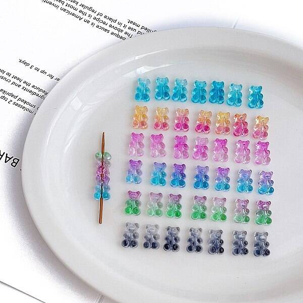 Transparent Gradient Color Acrylic Beads