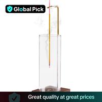 Incense Holder without Incense, Clear Glass Incense Burner, Desktop Ash Catcher Incense Holder, Home Decor for Meditation Yog...