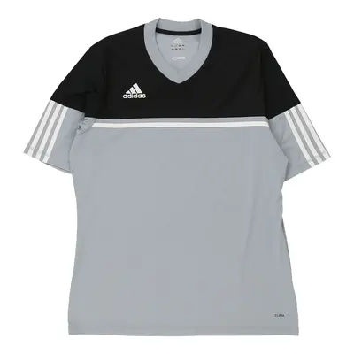 Adidas V-neck T-Shirt - Large Grey Polyester