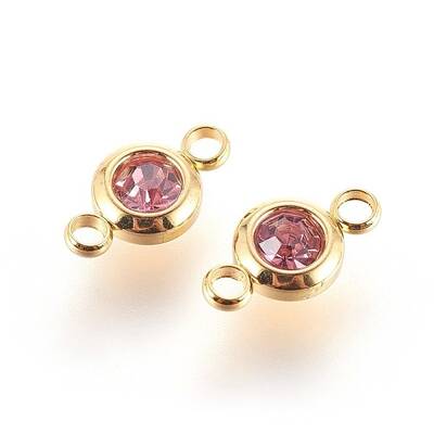 304 Stainless Steel Rhinestone Links connectors