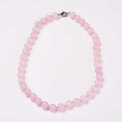 Natural Rose Quartz Beads Necklaces
