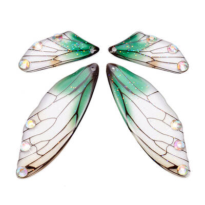 Transparent Resin Crystal AB Rhinestone Pendants Set