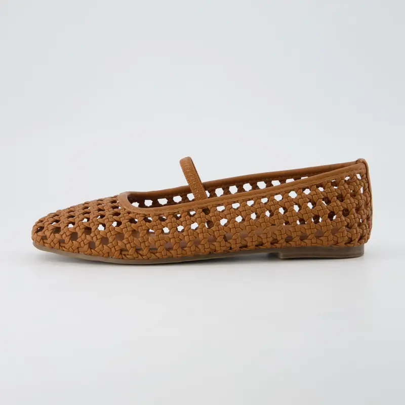 Cushionaire Women's Weavy Squared Toe Woven Mary Jane Flat - Chic Ballet Flats for Women with Memory Foam+ | Wide Widths Avai...