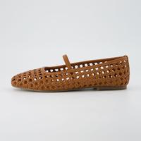 Cushionaire Women's Weavy Squared Toe Woven Mary Jane Flat - Chic Ballet Flats for Women with Memory Foam+ | Wide Widths Avai...