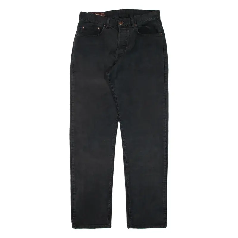 MARLBORO Mens Trousers Black Regular Straight W31 L32