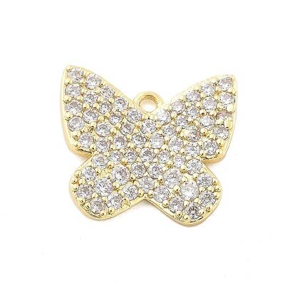 Brass Micro Pave Cubic Zirconia Charms