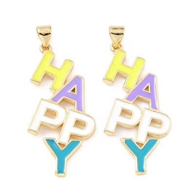 Brass Enamel Pendants