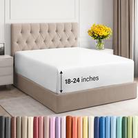 Extra Deep Pocket Fitted Sheet Only - Perfect Elastic Fit for 18\
