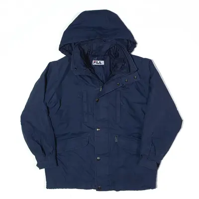 FILA Insulated Parka Coat Blue Boys L