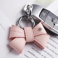 Bowknot Design Car Keychain, Cute Car Keychain for Women & Girls, Car Interior Decoration Accessories for Car, Motorcycle, Bi...