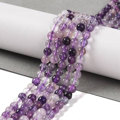 Natural Purple Fluorite Beads Strands