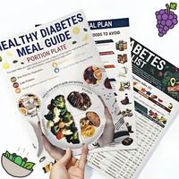 Diabetes Food List Chart for Diabetic Food Chart Brochure, Diabetes Information Chart, Vitamin and Low Sugar Meal Planner For...