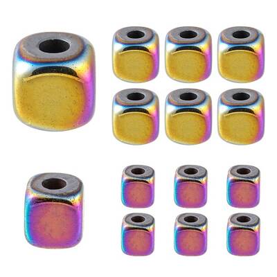 4 Strands 2 Sizes Electroplate Non-magnetic Synthetic Hematite Beads Strands