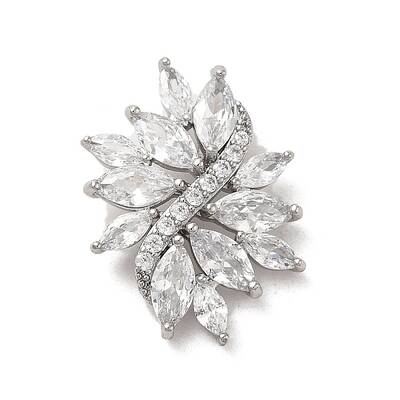 Brass Micro Pave Clear Cubic Zirconia Pendants
