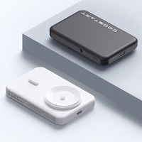 Type C Port Fast Charging Power Bank 5000mAh electro adsorption wireless charging power charger for Phone Chargeable White Bl...