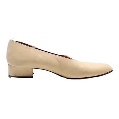 ASUNCHI Pump Heels Beige Leather Womens UK 5