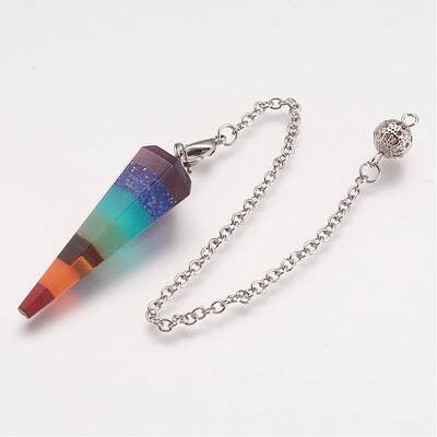 Natural & Synthetic Gemstone Hexagonal Pointed Dowsing Pendulums