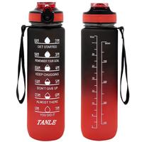 1000ml Sports Water Bottle, Portable Large Capacity Drinking Cup with Straw & Strap for Outdoor Sports School Camping Running...