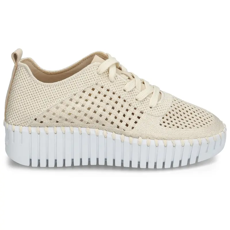 Ilse Jacobsen Tulip 4271 Polyester Women's Lace Up Shoes - Kit White - Size:US 7 Women