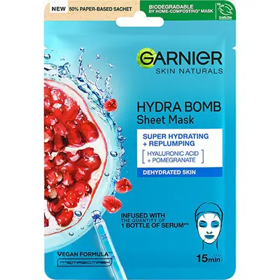 Garnier Moisture & Aqua Bomb Super (Super Moisturizing Mask For Skin Tissues) 28 G