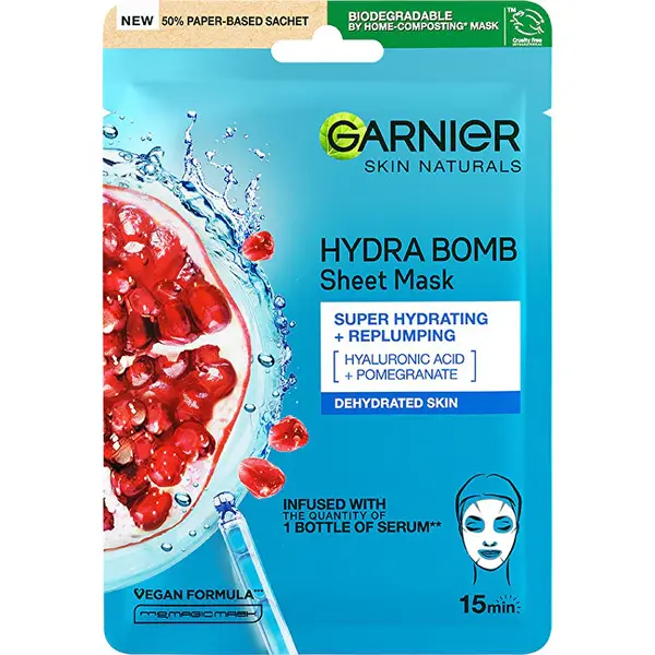 Garnier Moisture & Aqua Bomb Super (Super Moisturizing Mask For Skin Tissues) 28 G