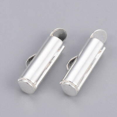Brass Slide On End Clasp Tubes