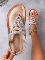Women's Fashionable Slip on Sandals, Trending Shoes, Boho Style Sandals for Summer, Vintage All-match Sandals for Women & Gi...