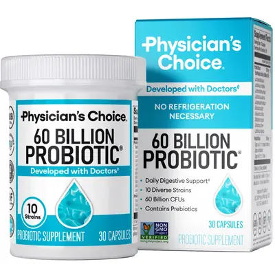 Physician's Choice 60 Billion Probiotic - Daily Gut Health, Digestive & Immune Support for Men and Women with Organic Prebiot...