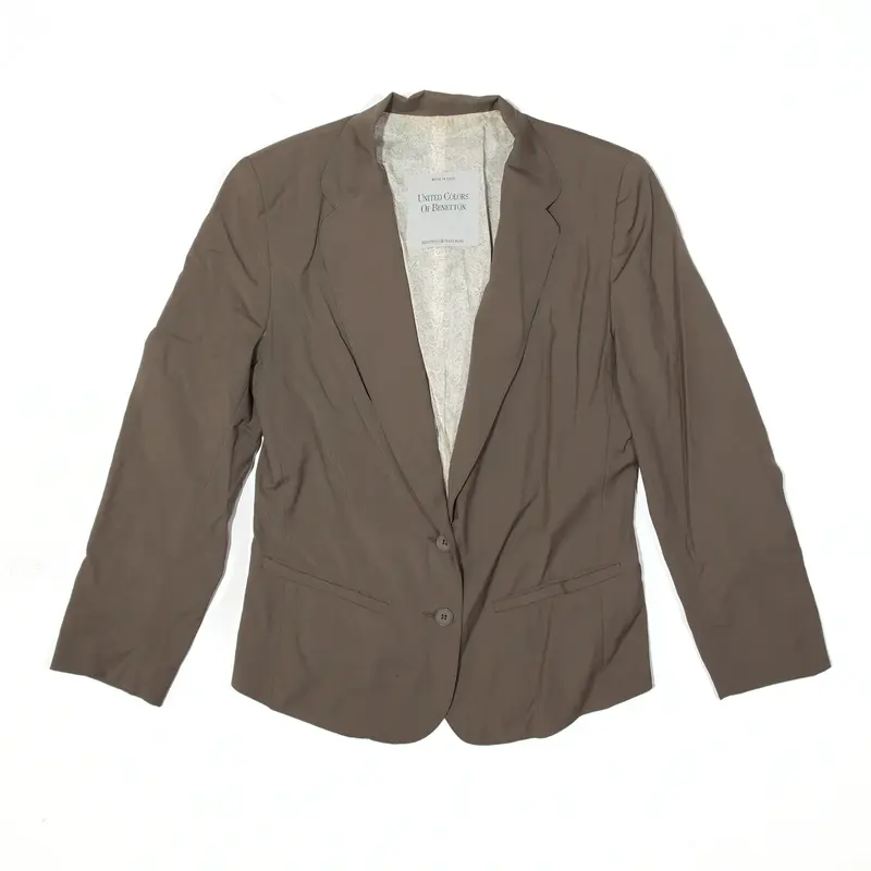 UNITED COLORS OF BENETTON Blazer Crepe Jacket Brown Womens M