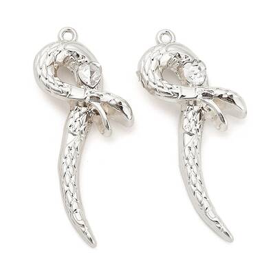 Rack Plating Alloy Pendants with Rhinestone