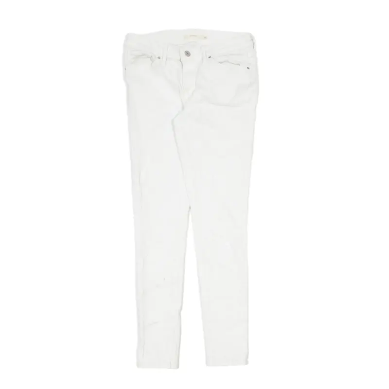 LEVI'S 711 Jeans White Denim Slim Skinny Womens W26 L30
