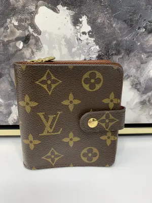 Pre-owned Louis Vuitton canvas Small Leather Goods Zippy Compact Wallet