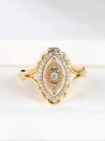 Vintage Style Artificial Zircon Inlaid Hollow Out Design Ring, Luxury Jewelry, Creative Design Ring for Women,  Vintage Rings...