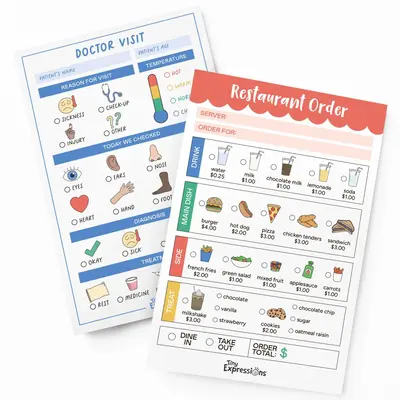 Playtime Notepads | 2-Pack | 40 Pages Each | Pretend Play for Kids Imaginative Role Play Kindergarten Learning