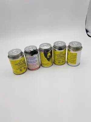 Open Box Bare Drysuit Latex Seal Cement (4 oz) - 4 Cans+ 1 Trident Can (Set Of 5 Cans)