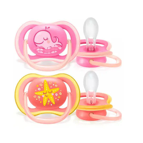 Pacifier Avent Ultra Air Happy 0-6 months Girl 2U