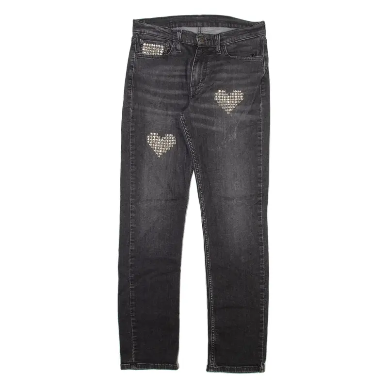 LEVI'S 511 Jeans Customised Mens Grey Slim Straight Stone Wash W32 L32