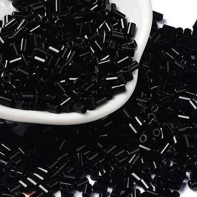 Opaque Colours Glass Round Bugle Beads
