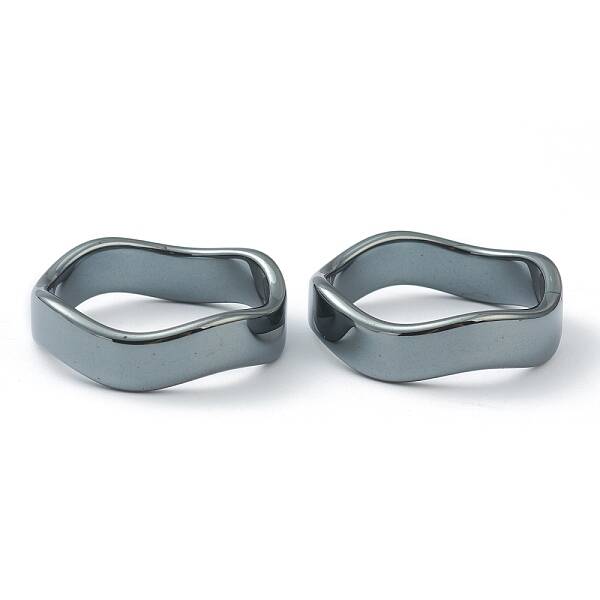 Non-magnetic Synthetic Hematite Finger Rings