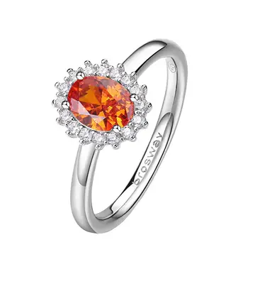 Brosway Elegante Anello In Argento Fancy Vitamin Orange Fvo19 - Circuito: 60 Mm
