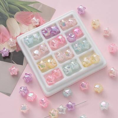 Transparent Crackle Acrylic Beads
