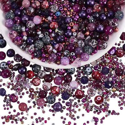 2 Bag Glass Round Beads Set