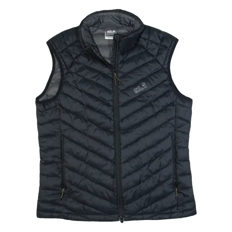 JACK WOLFSKIN Down Insulated Mens Puffer Gilet Black L