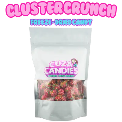 Cuza Candies - Freeze Dried Cluster Crunch Candy Sweet Snack Bite Sugar Bonbon Flavor crystals Fruity Rainbow Sour