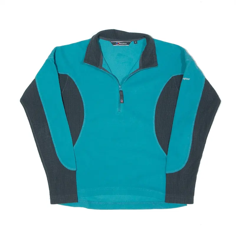 BERGHAUS Lightweight Fleece Blue 1/4 Zip Womens UK 8