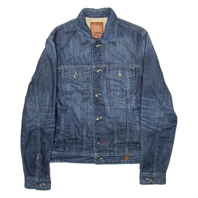 GUESS Mens Denim Jacket Blue S