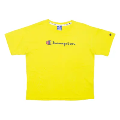 CHAMPION T-Shirt Yellow Short Sleeve Womens XL